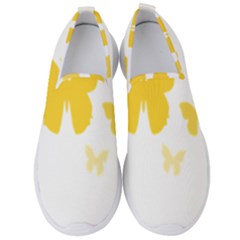 Yellow Butterfly Animals Fly Men s Slip On Sneakers