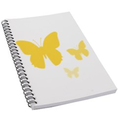 Yellow Butterfly Animals Fly 5 5  X 8 5  Notebook