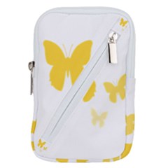 Yellow Butterfly Animals Fly Belt Pouch Bag (small)