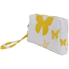 Yellow Butterfly Animals Fly Wristlet Pouch Bag (small)