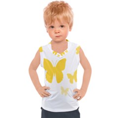 Yellow Butterfly Animals Fly Kids  Sport Tank Top