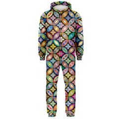 Floral Flowers Decorative Hooded Jumpsuit (men)