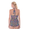 Floral Flowers Decorative Boyleg Halter Swimsuit  View2