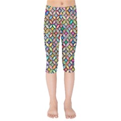 Floral Flowers Decorative Kids  Capri Leggings  by anzea