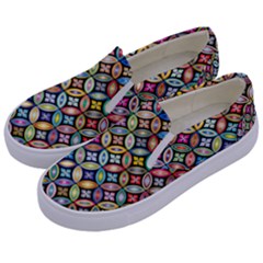 Floral Flowers Decorative Kids  Canvas Slip Ons