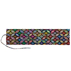 Floral Flowers Decorative Roll Up Canvas Pencil Holder (l)