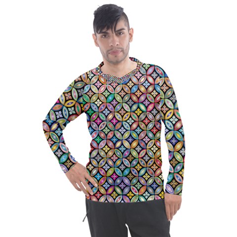 Floral Flowers Decorative Men s Pique Long Sleeve T-shirt by anzea