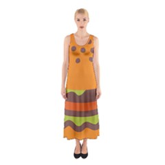 Hamburger Sleeveless Maxi Dress by anzea