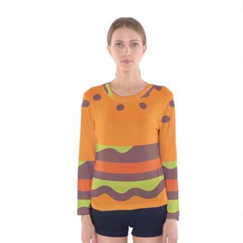 Hamburger Women s Long Sleeve T-shirt by anzea