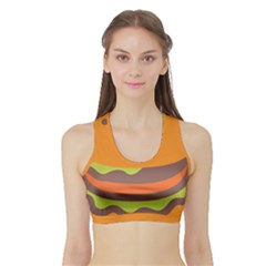 Hamburger Sports Bra With Border by anzea