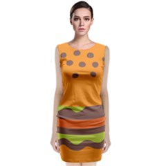 Hamburger Sleeveless Velvet Midi Dress