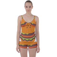 Hamburger Tie Front Two Piece Tankini by anzea