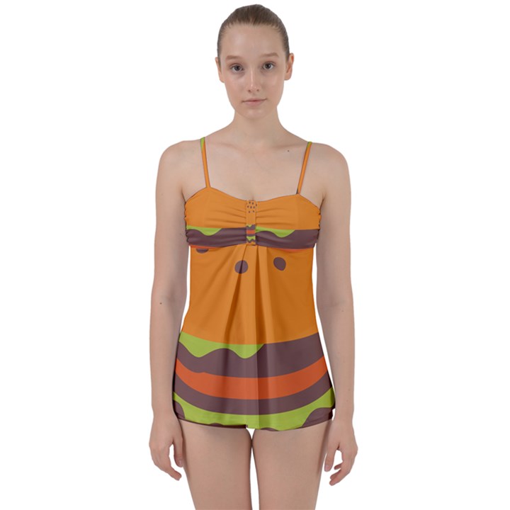 Hamburger Babydoll Tankini Set