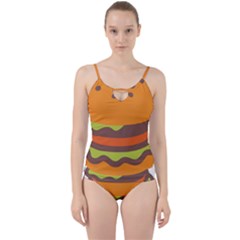 Hamburger Cut Out Top Tankini Set by anzea