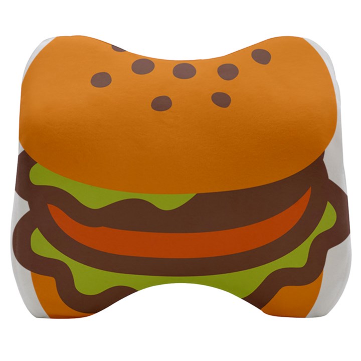 Hamburger Velour Head Support Cushion