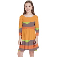 Hamburger Kids  Quarter Sleeve Skater Dress