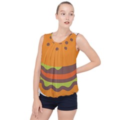 Hamburger Bubble Hem Chiffon Tank Top by anzea