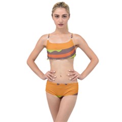 Hamburger Layered Top Bikini Set