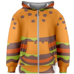 Hamburger Kids  Zipper Hoodie Without Drawstring