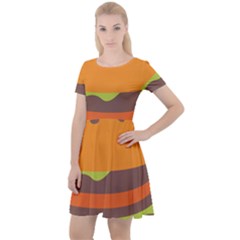 Hamburger Cap Sleeve Velour Dress  by anzea