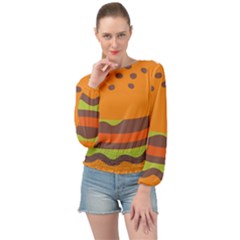 Hamburger Banded Bottom Chiffon Top