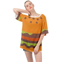 Hamburger Oversized Chiffon Top