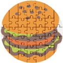 Hamburger Wooden Puzzle Round View1