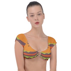 Hamburger Cap Sleeve Ring Bikini Top by anzea