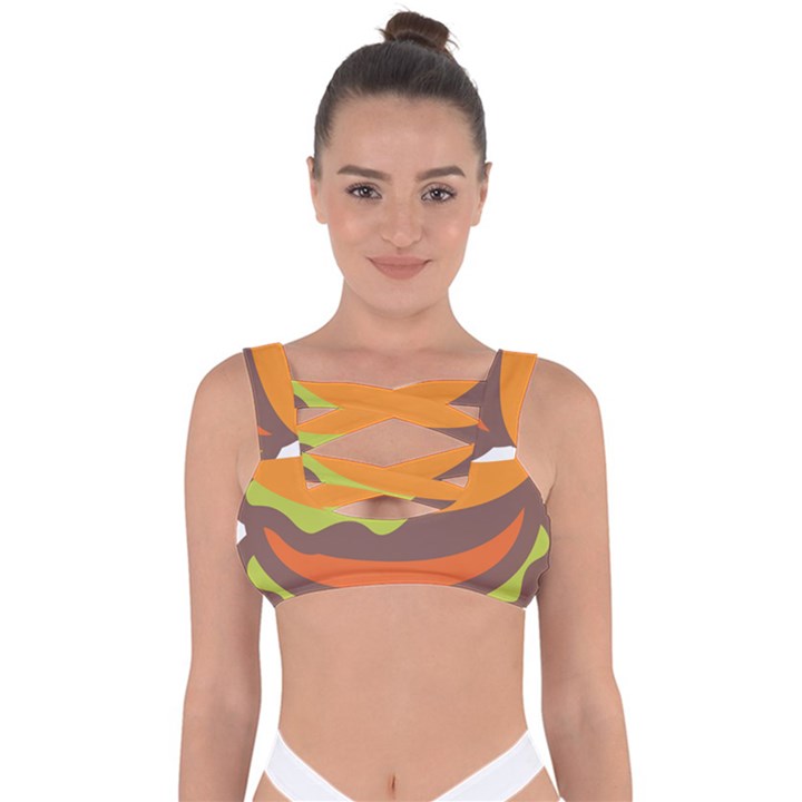 Hamburger Bandaged Up Bikini Top