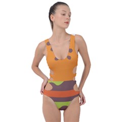 Hamburger Side Cut Out Swimsuit