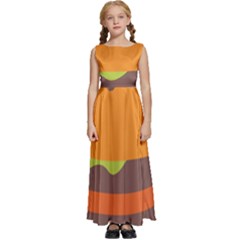 Hamburger Kids  Satin Sleeveless Maxi Dress by anzea