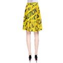 Caution Road Sign Cross Yellow A-Line Skirt View2