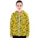 Caution Road Sign Cross Yellow Women s Zipper Hoodie View1