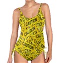 Caution Road Sign Cross Yellow Tankini Set View1