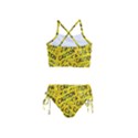 Caution Road Sign Cross Yellow Girls  Tankini Swimsuit View2