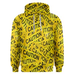 Caution Road Sign Cross Yellow Men s Overhead Hoodie