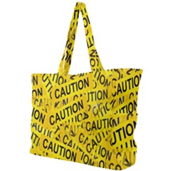 Caution Road Sign Cross Yellow Simple Shoulder Bag