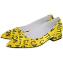 Caution Road Sign Cross Yellow Women s Low Heels View2