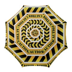 Caution Road Sign Warning Cross Danger Yellow Chevron Line Black Golf Umbrellas