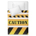 Caution Road Sign Warning Cross Danger Yellow Chevron Line Black Duvet Cover Double Side (Single Size) View2