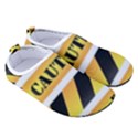 Caution Road Sign Warning Cross Danger Yellow Chevron Line Black Kids  Sock-Style Water Shoes View3