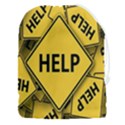 Caution Road Sign Help Cross Yellow Drawstring Pouch (3XL) View1