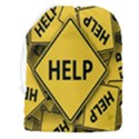 Caution Road Sign Help Cross Yellow Drawstring Pouch (3XL) View2