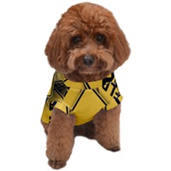 Caution Road Sign Help Cross Yellow Dog T-shirt by anzea