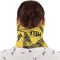 Caution Road Sign Help Cross Yellow Face Covering Bandana (Adult) View2