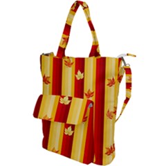 Autumn Fall Leaves Vertical Shoulder Tote Bag by anzea