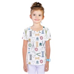 Pattern Seamless Texture Sewing Kids  One Piece T-shirt