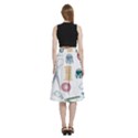 Pattern Seamless Texture Sewing A-Line Full Circle Midi Skirt With Pocket View4