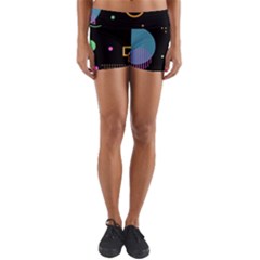 Colartive, Aesthetic, Amoled, Black, Colorful, Desenho Yoga Shorts by kyorashop23