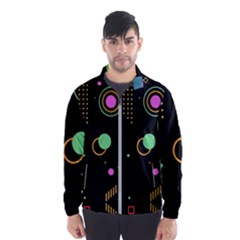 Colartive, Aesthetic, Amoled, Black, Colorful, Desenho Men s Windbreaker